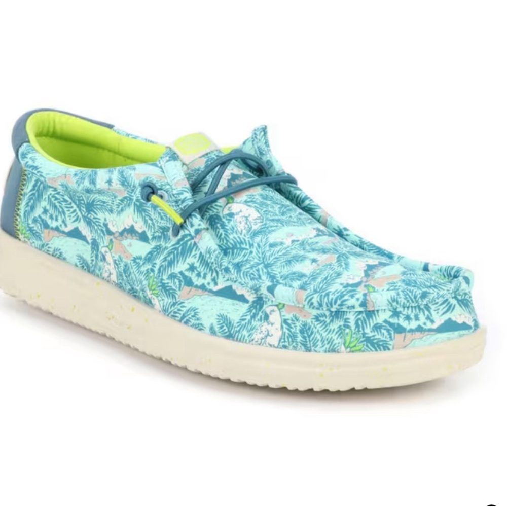 Hey Dude Wally slide on shoes “H2O Tropical” Men’s 10 Woman’s 12 New